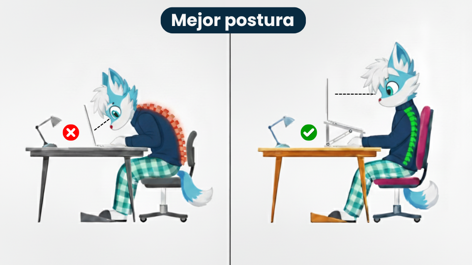 mejorar postura de trabajo
